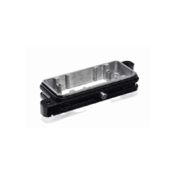 Embase encastrée 24B, Aluminium moulé sous pression, acier inoxydable, IP68/IP69K, Sortie basse